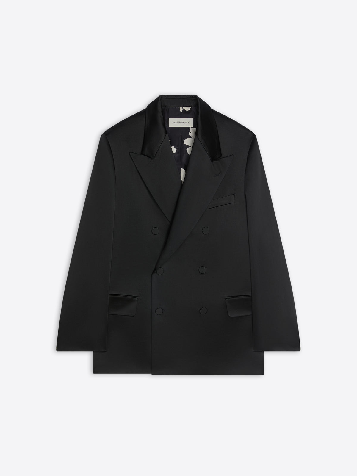 Black blazer on a light gray background