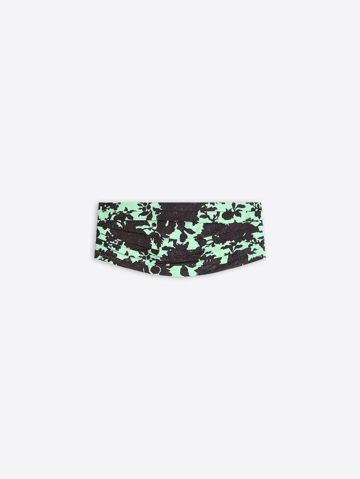 Floral-patterned belt on a white background