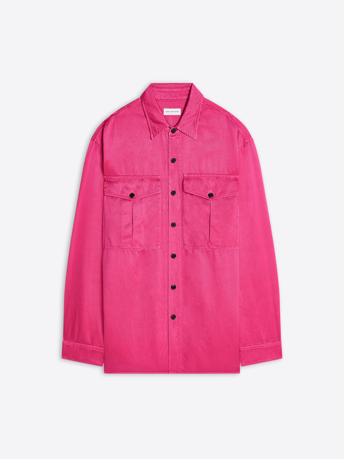 Pink jacket with black buttons on a white background - Dries Van Noten