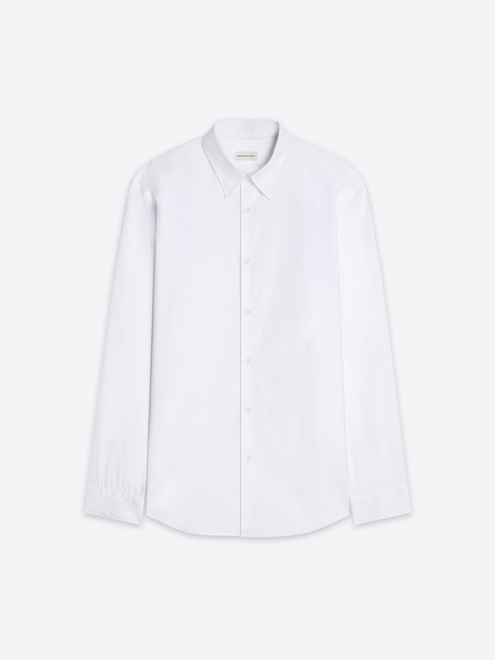 White shirt on a light gray background