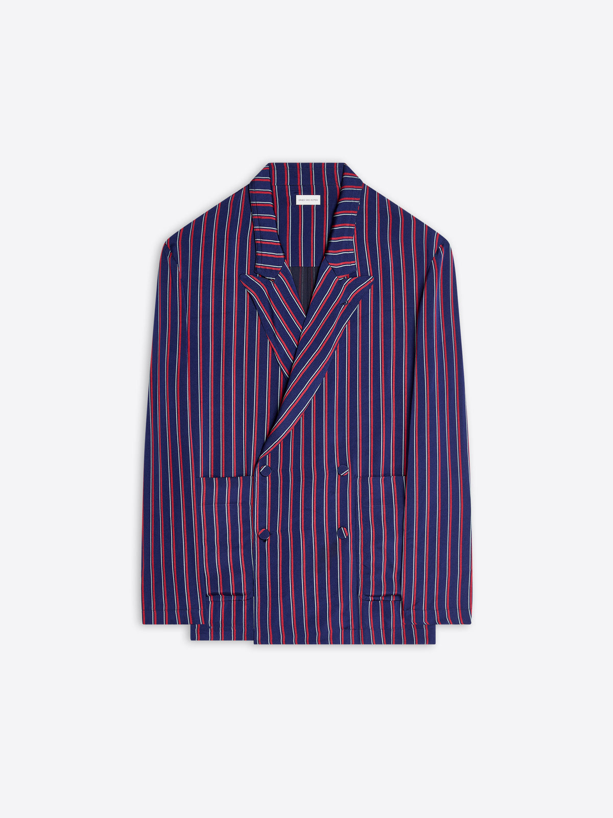 Striped robe on a white background - Dries Van Noten
