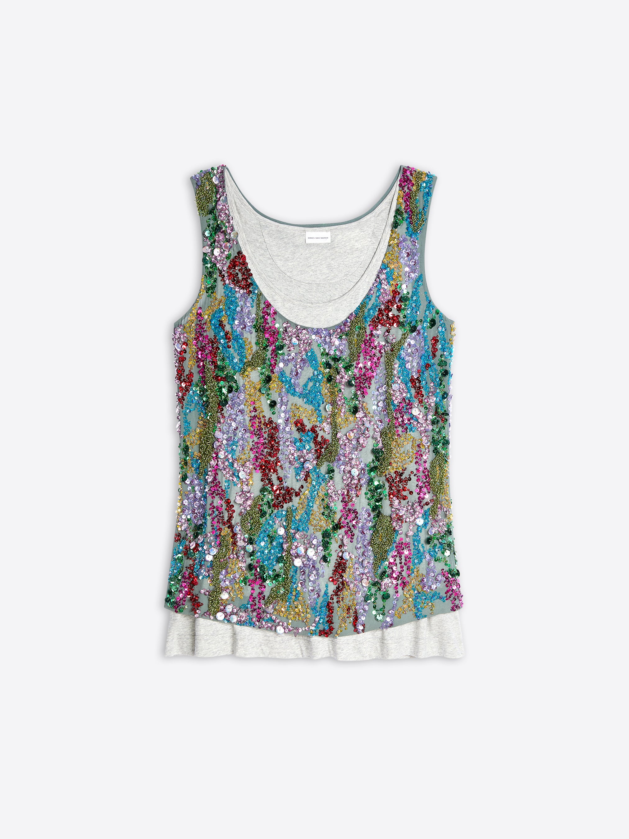 Embroidered tank top - Spring-Summer Men | Dries Van Noten