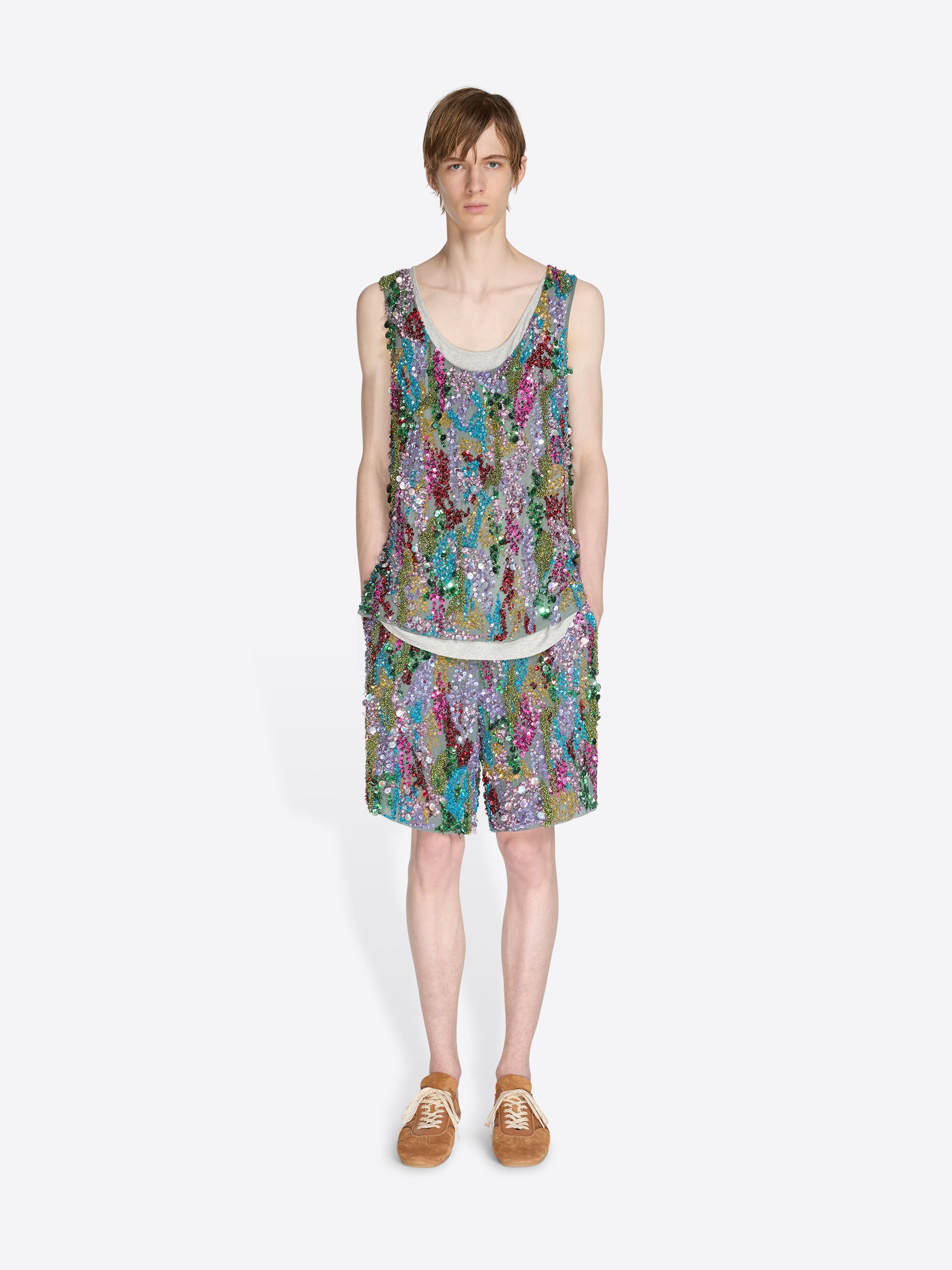 Embroidered tank top - Spring-Summer Men | Dries Van Noten