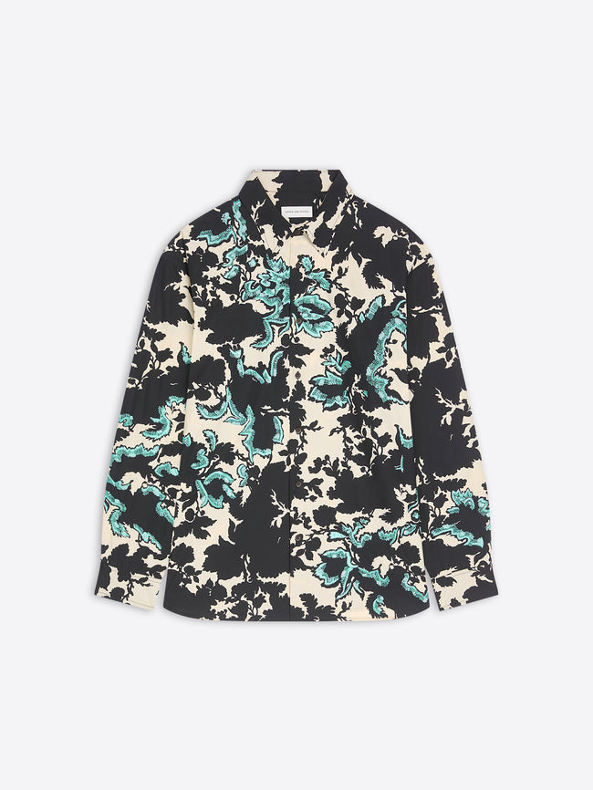 Floral patterned shirt on a white background - Dries Van Noten