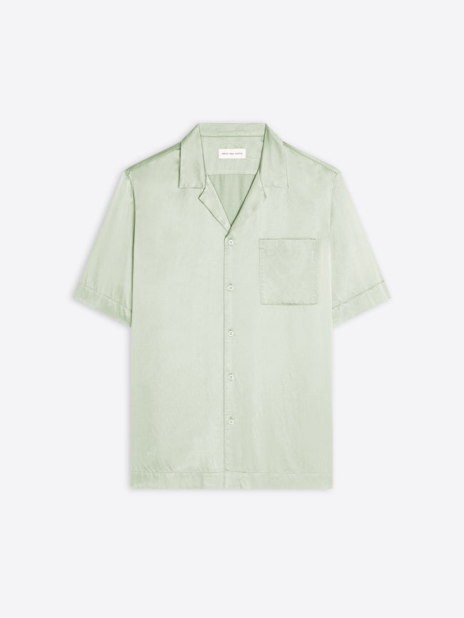 Light green short-sleeve shirt on a white background