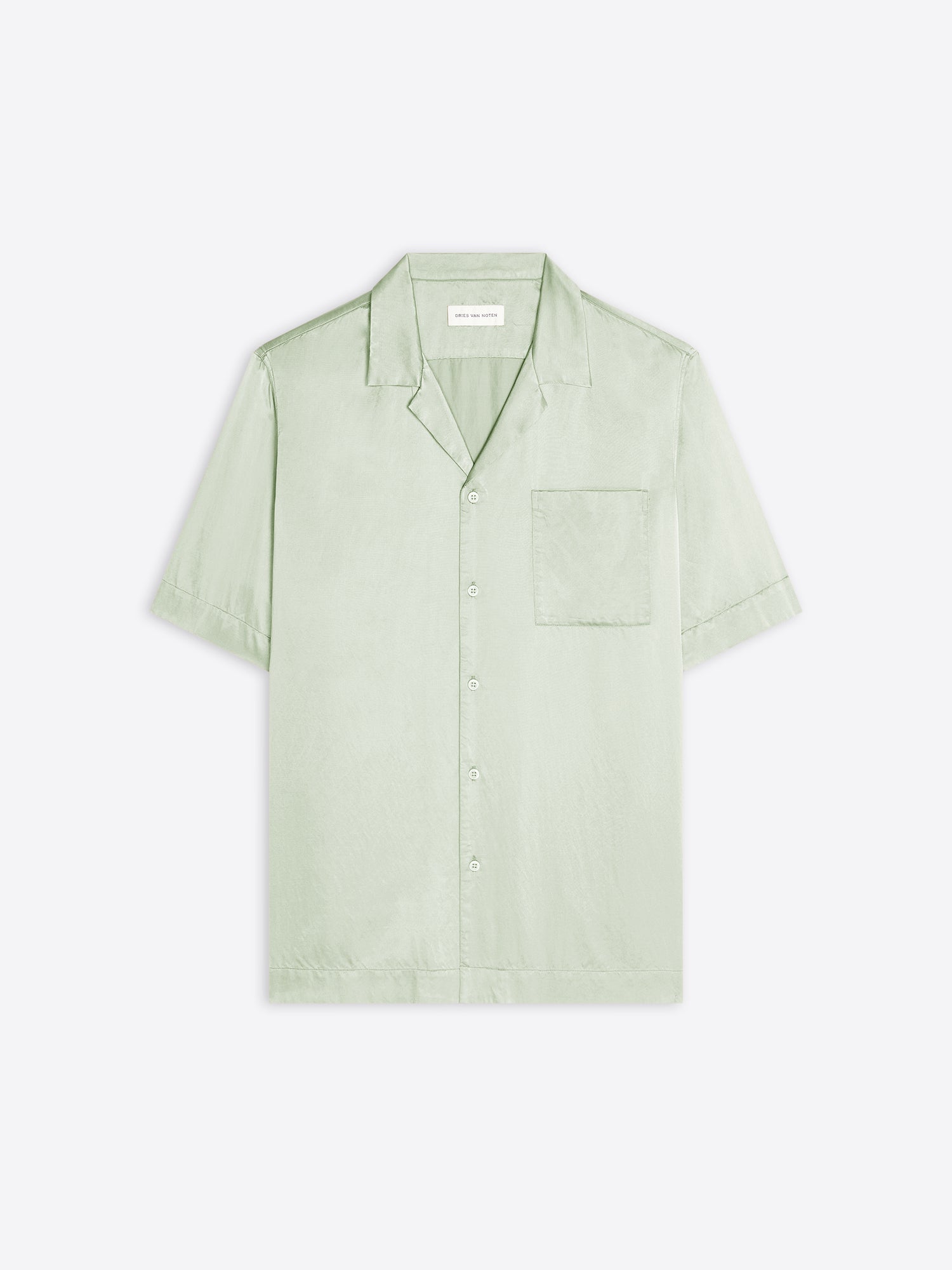 Light green short-sleeve shirt on a white background - Dries Van Noten
