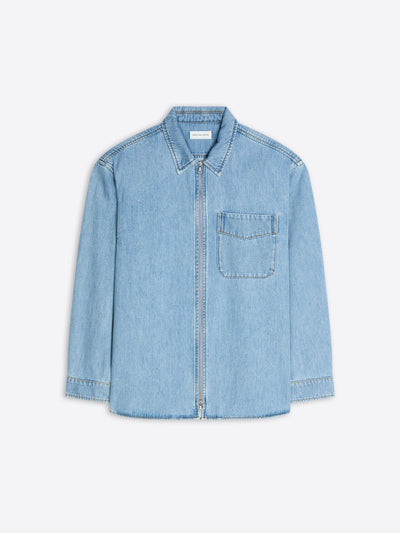 Light blue denim shirt on a white background - Dries Van Noten