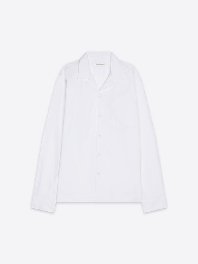 White shirt on a light gray background