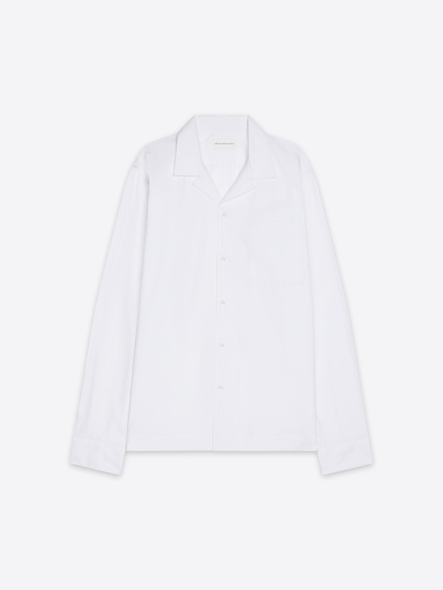 White shirt on a light gray background - Dries Van Noten