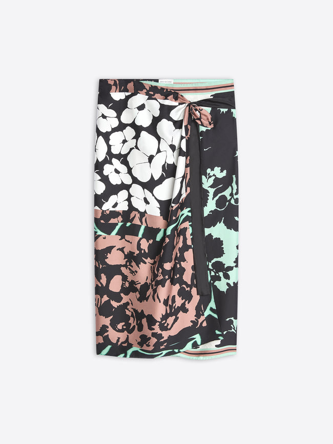 Floral patterned skirt on a white background