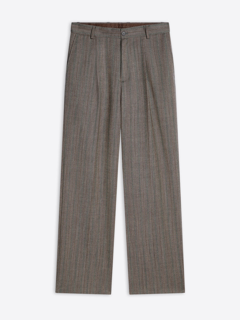 Brown plaid pants on a white background