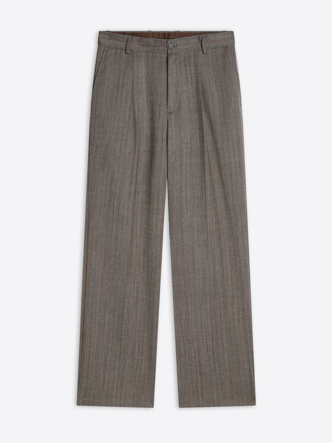 Brown plaid pants on a white background