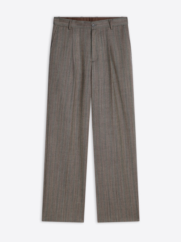 Brown plaid pants on a white background