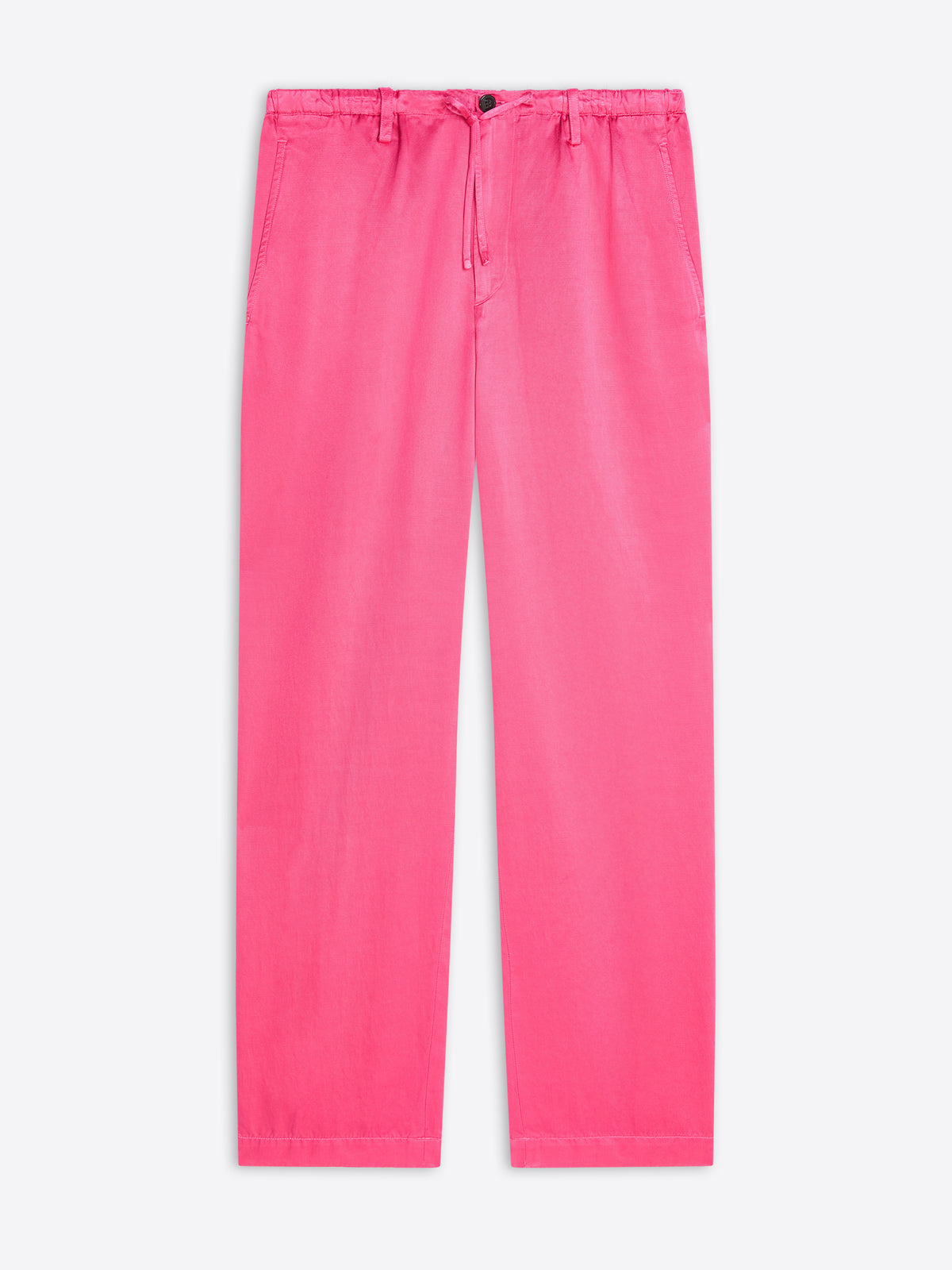 Bright pink pants on a light gray background - Dries Van Noten
