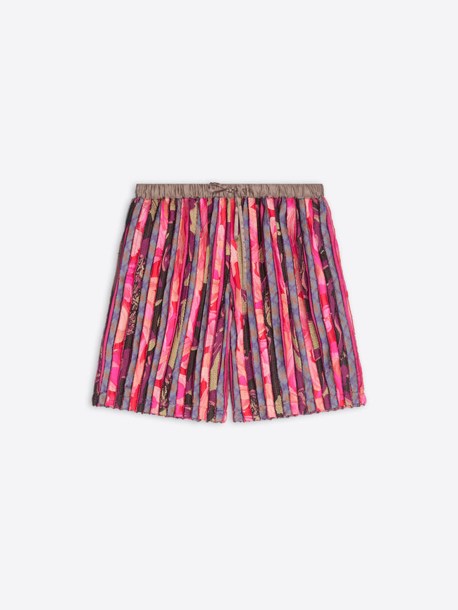 Skirt with colorful striped pattern on a white background - Dries Van Noten