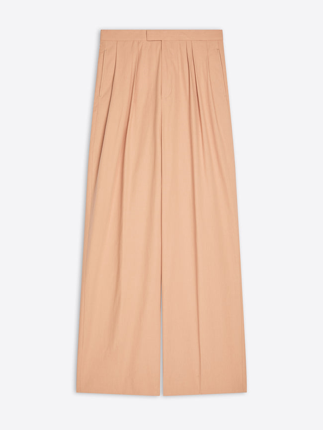 Tan wide-leg pants on a white background - Dries Van Noten