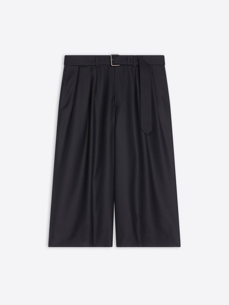 Black wide-leg pants on a white background