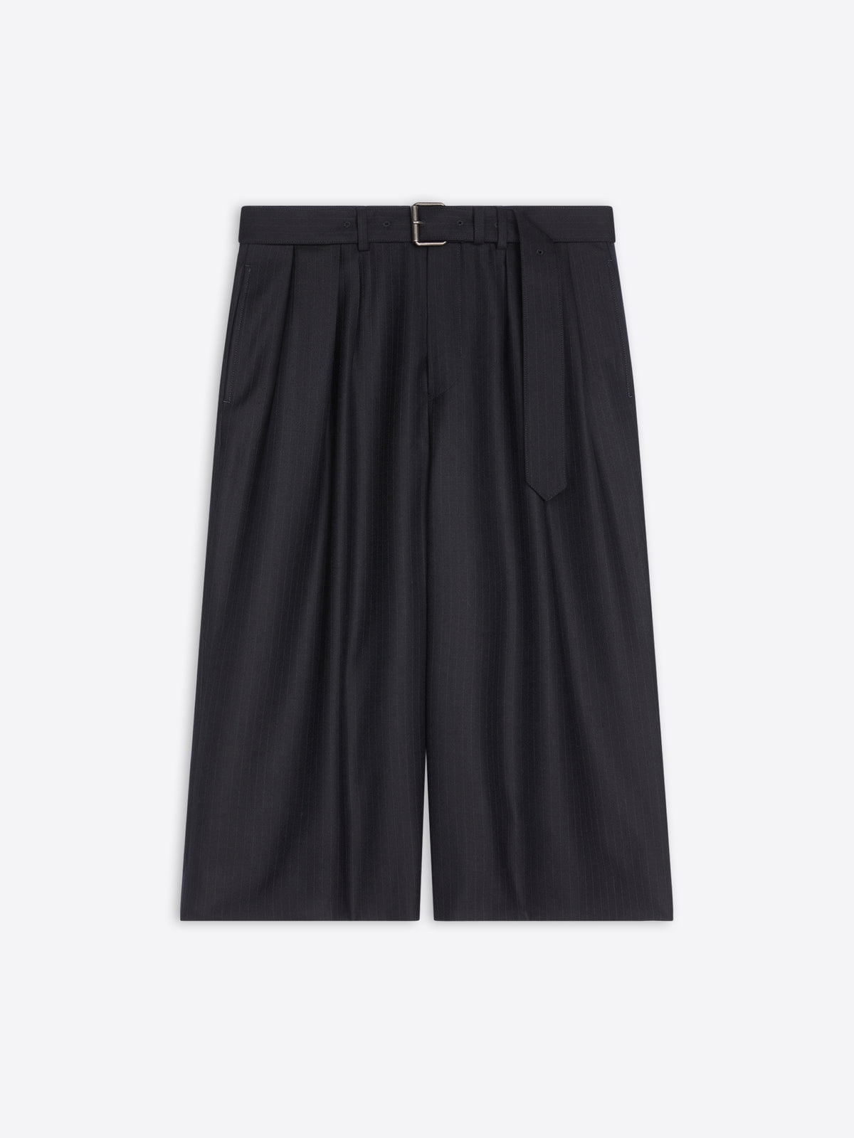 Black wide-leg pants on a white background