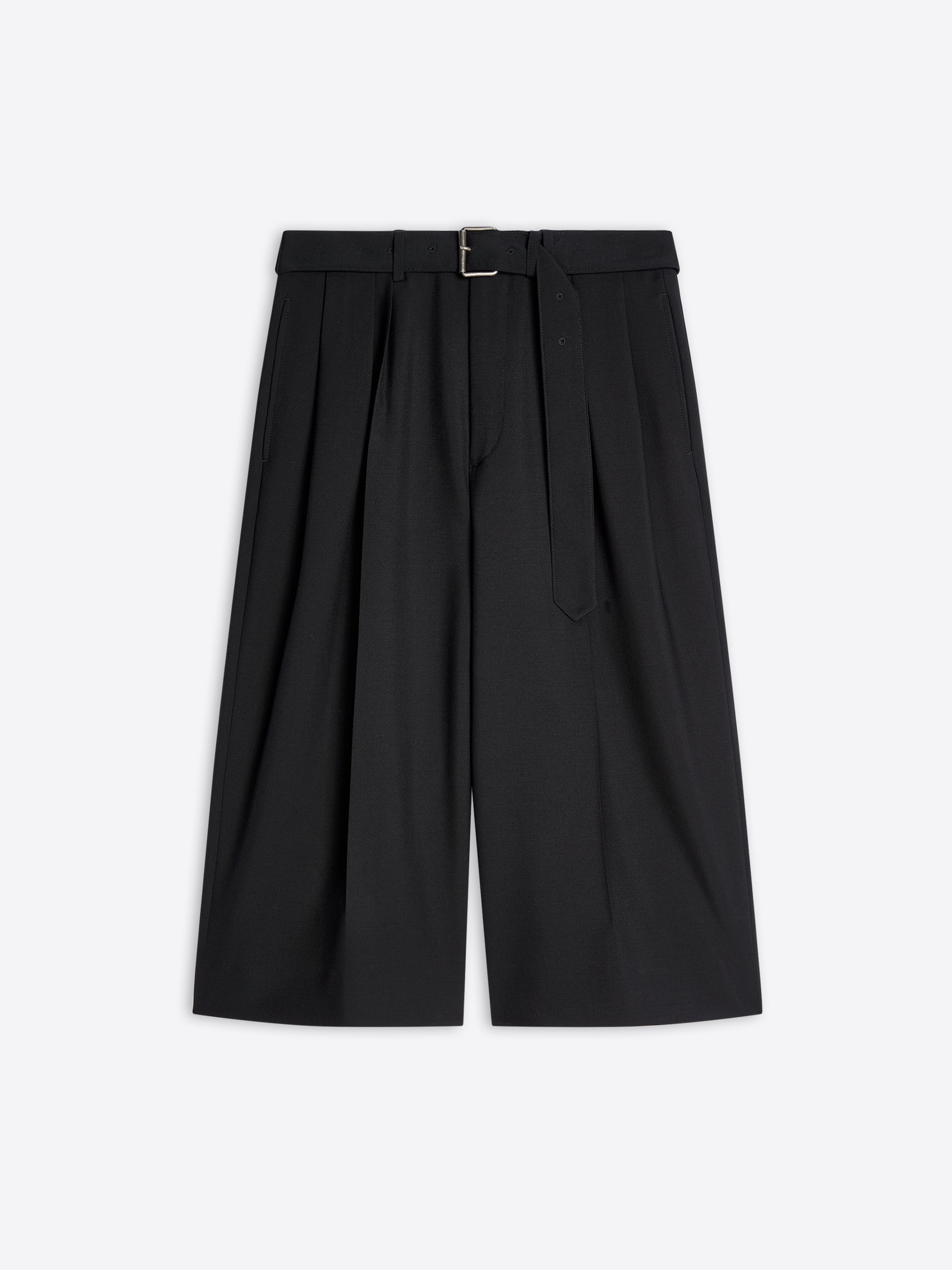DRIES VAN NOTEN 26SS ベルト付き ウールモヘアショートパンツ ベルト付きウールモヘアショートパンツ - 春夏メンズ｜ドリス・ヴァン