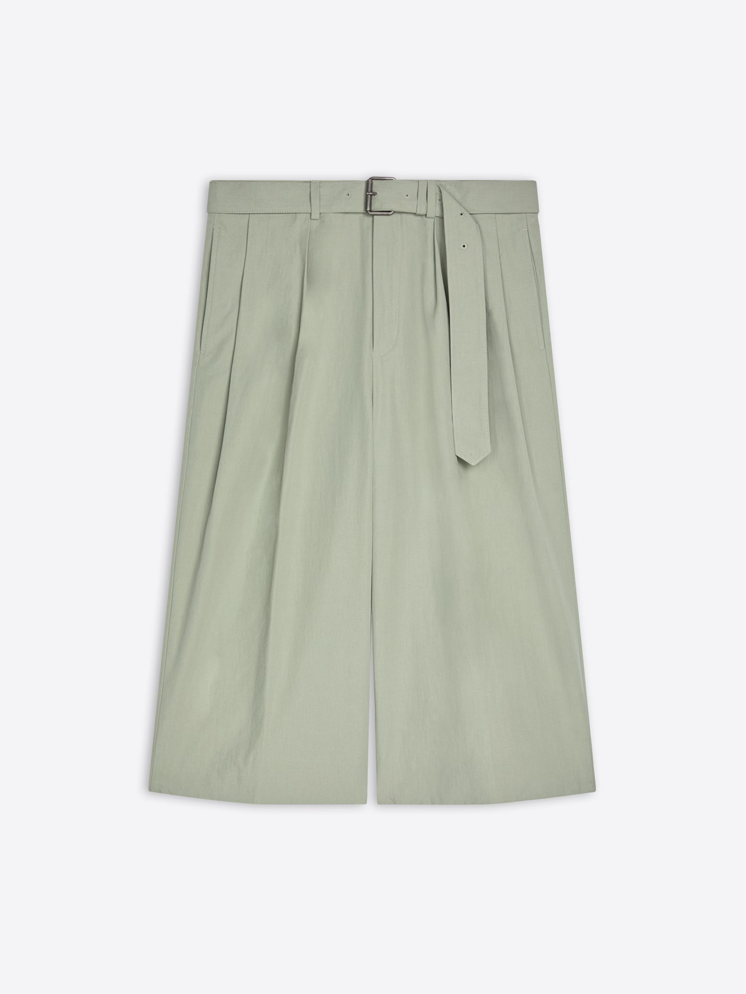 Light green shorts with a belt on a white background - Dries Van Noten