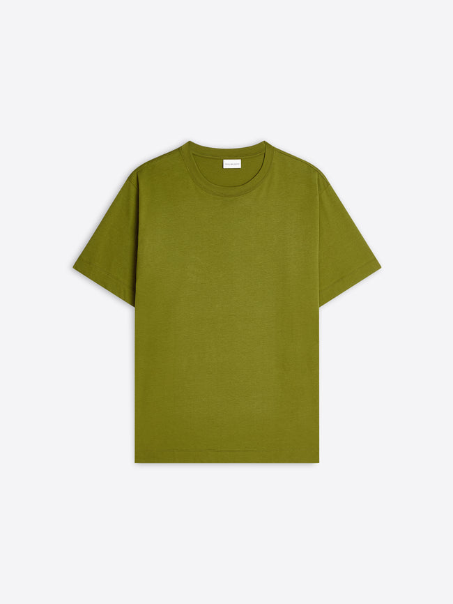 Green t-shirt on a white background
