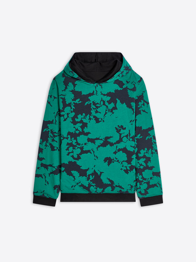 Green camouflage hoodie on a white background - Dries Van Noten