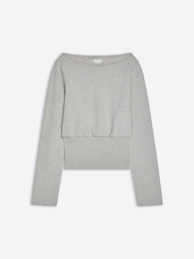 Gray sweater on a white background
