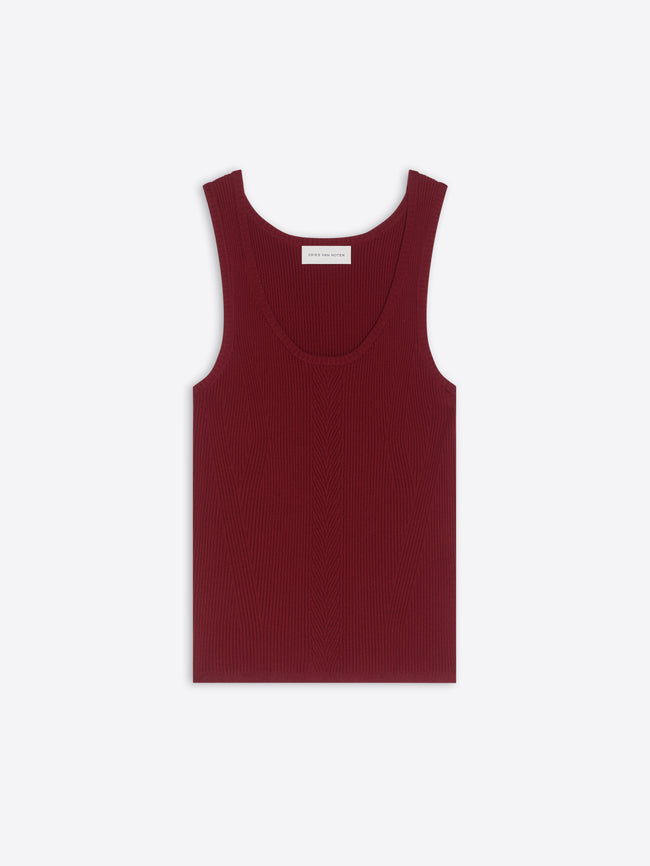 Red tank top on a white background