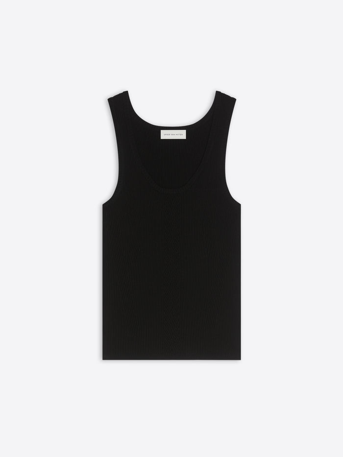 Black tank top on a white background