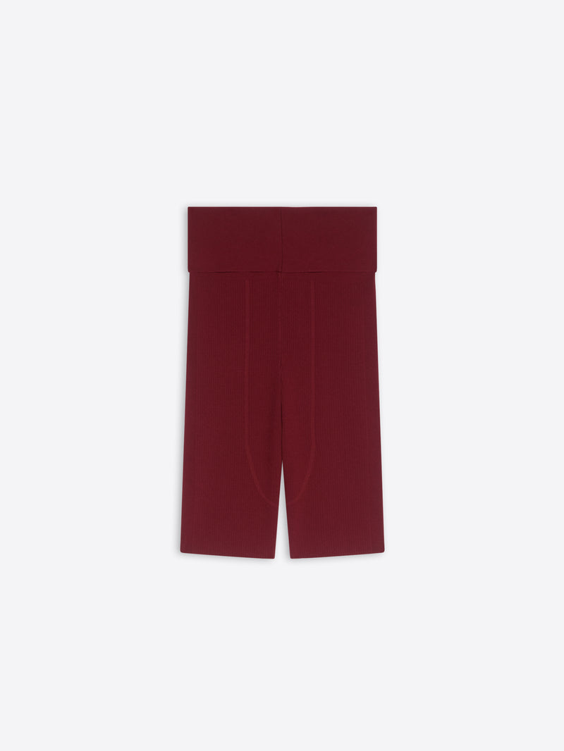 Maroon shorts on a white background