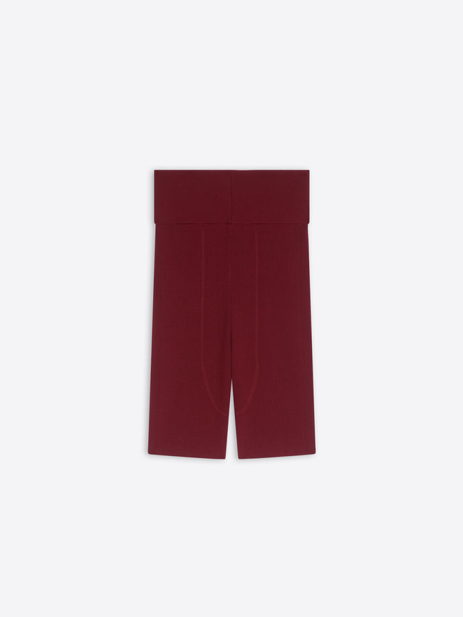 Maroon shorts on a white background