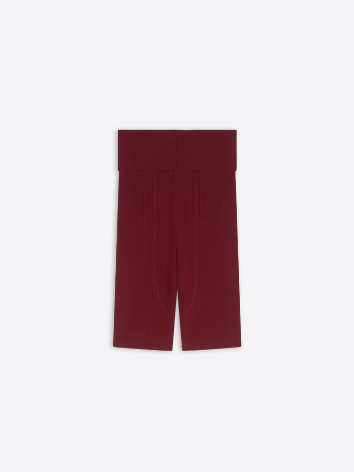 Maroon shorts on a white background