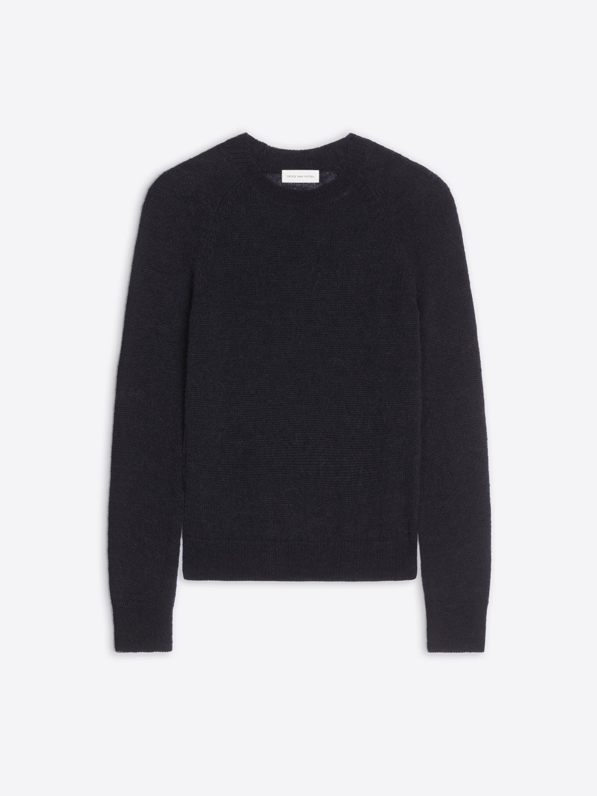 Black sweater on a light gray background