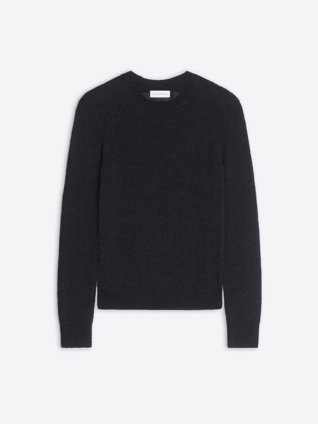 Black sweater on a light gray background