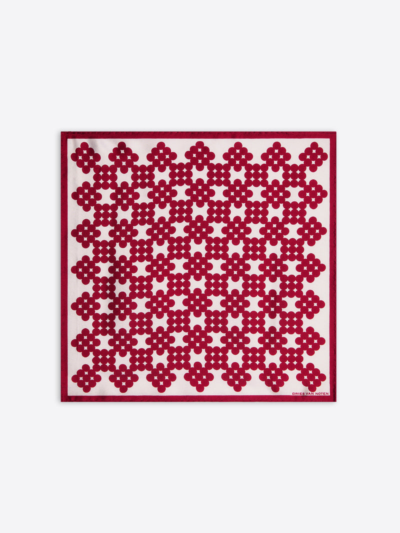 Patterned scarf on a white background