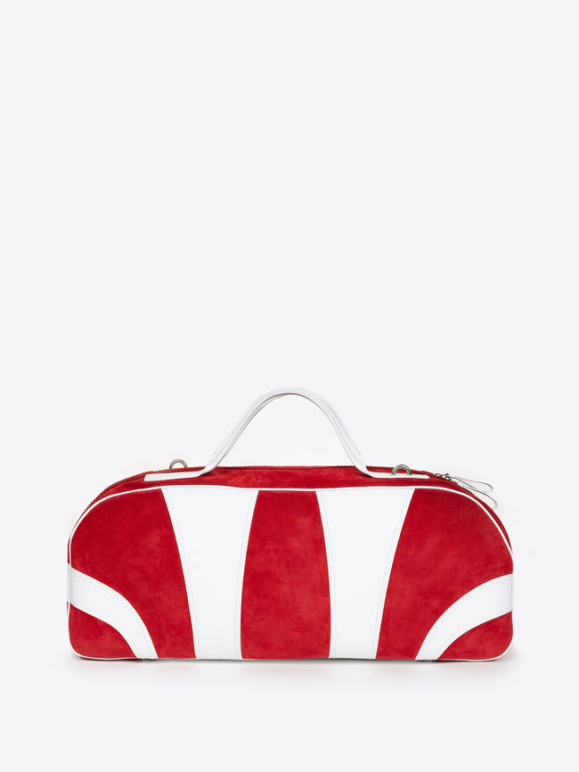 Red and white striped bag on a white background - Dries Van Noten
