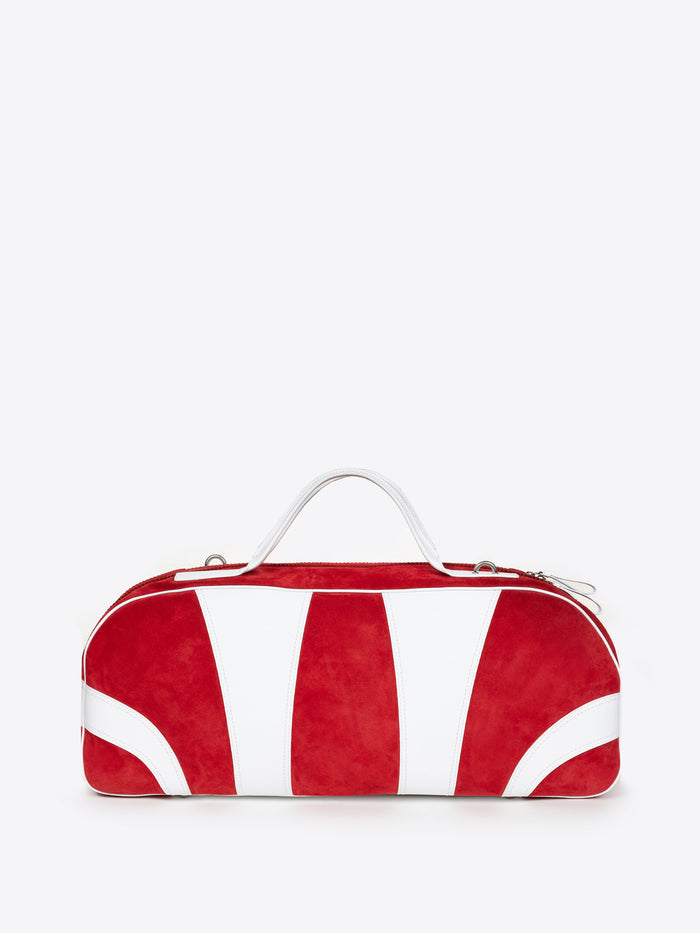 Red and white striped bag on a white background - Dries Van Noten