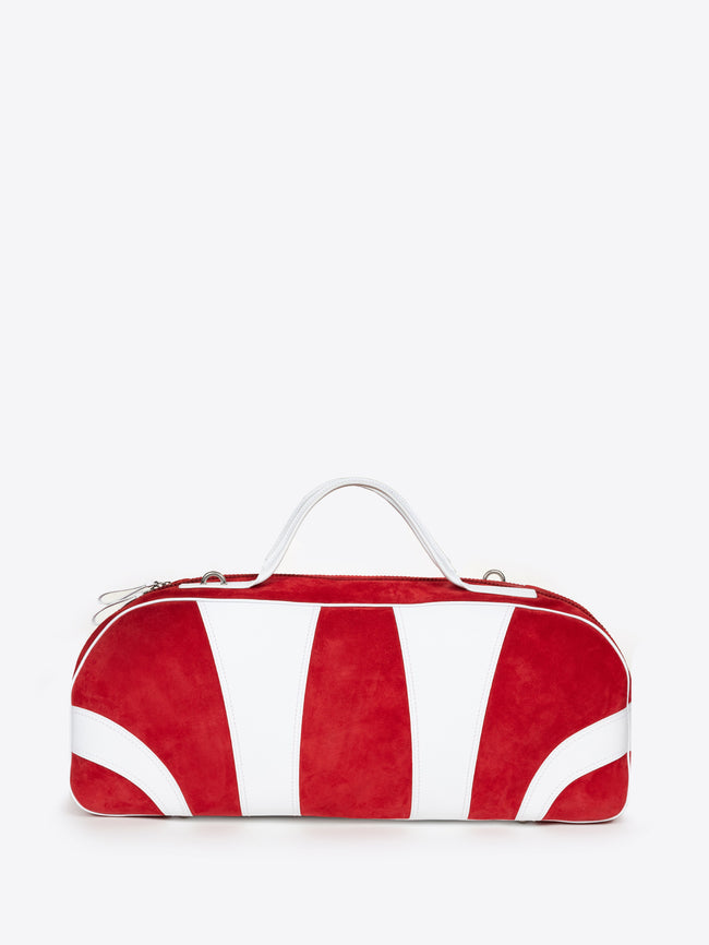 Red and white striped bag on a white background - Dries Van Noten