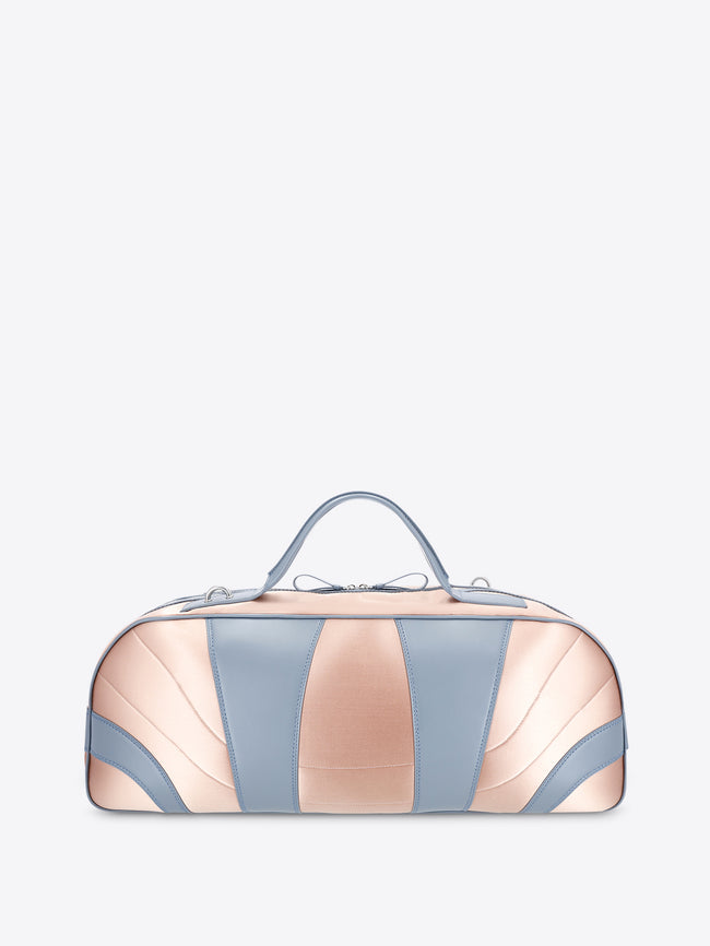 Rectangular handbag with a striped design on a light gray background - Dries Van Noten