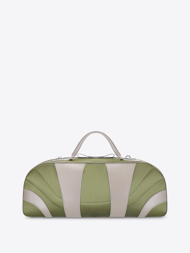Green and white striped bag on a white background - Dries Van Noten