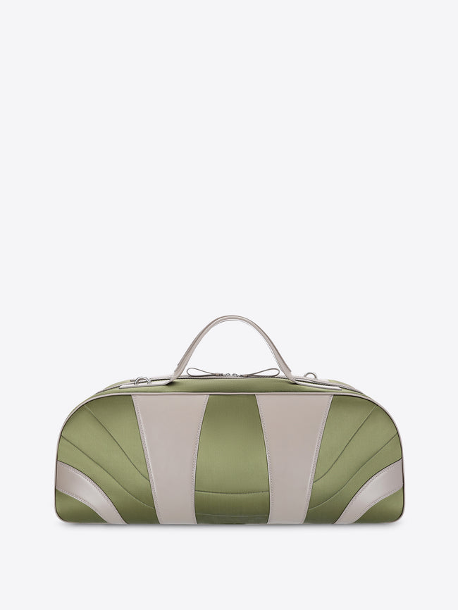 Green and beige striped bag on a white background - Dries Van Noten