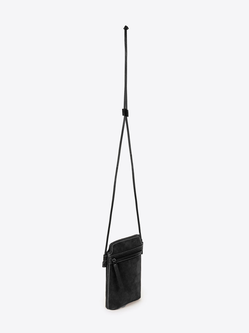 Black crossbody bag on a white background - Dries Van Noten