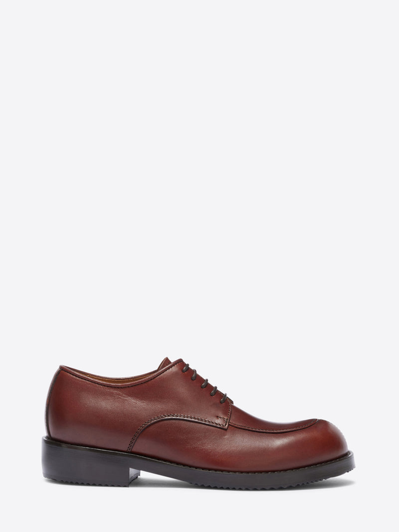 Brown leather dress shoe on a white background - Dries Van Noten