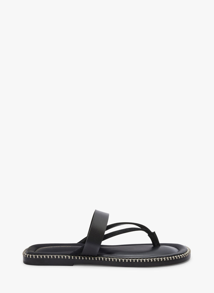 Black sandal on a white background