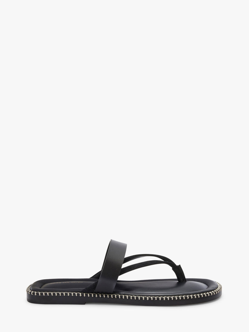 Black sandal on a white background