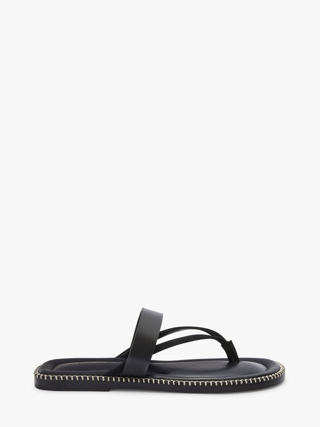 Black sandal on a white background