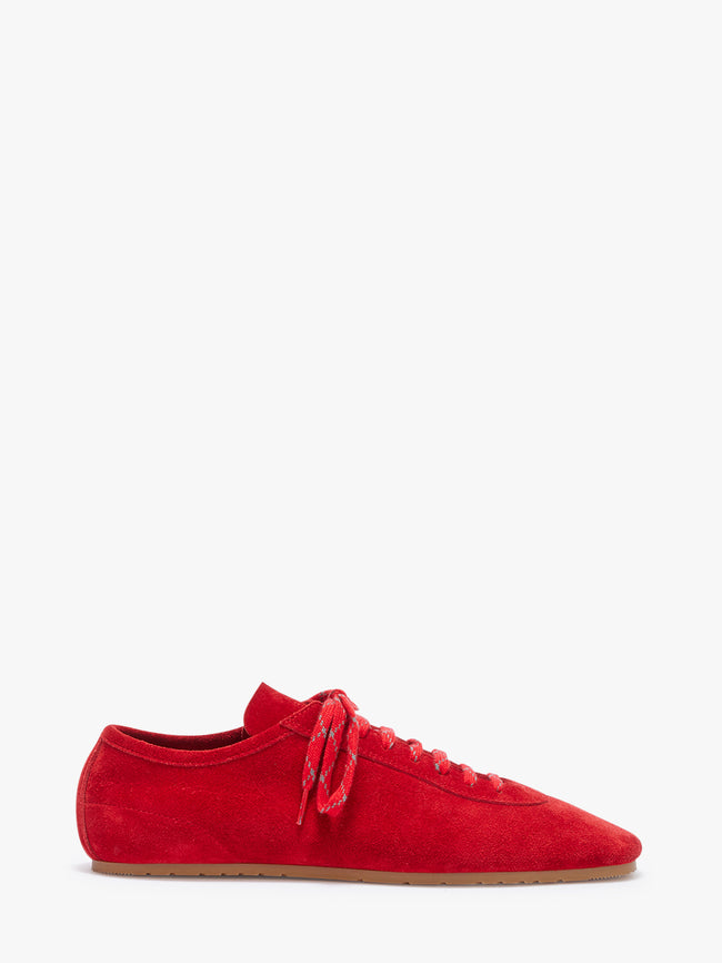 Red sneaker on a white background