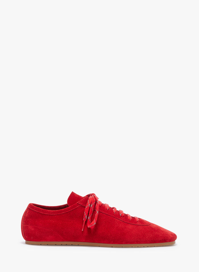 Red sneaker on a white background