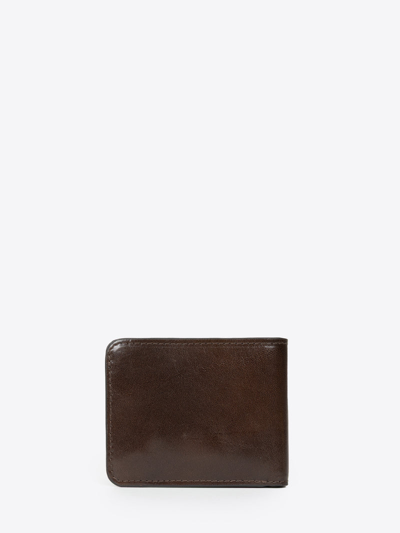 Brown leather wallet on a white background - Dries Van Noten
