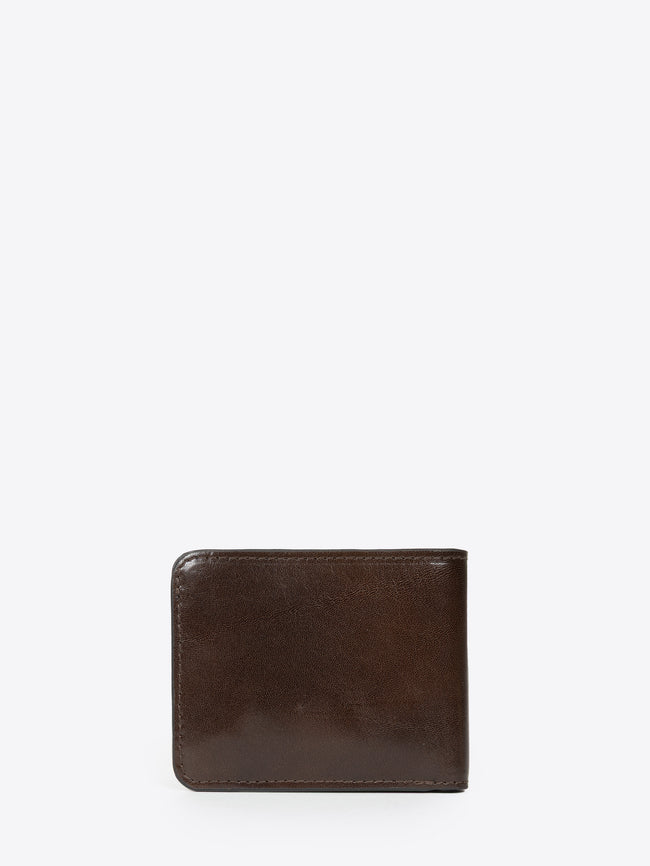 Brown leather wallet on a white background - Dries Van Noten